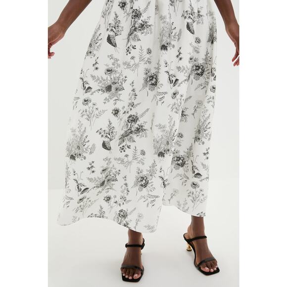 HYACINTH HOUSE Black & White Floral Smocked Helena Maxi Dress Size L NWT - Picture 6 of 7